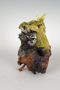 SPONG HOG-2021-mixed media, paper, plastic,10.5-x-5-x-4-in